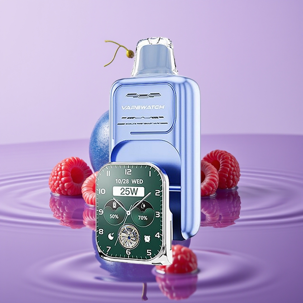 JNR VapeWatch 30000 نَفَث - بلو راز آيس، 19مل، 1000مللي أمبير، شحن نوع-C