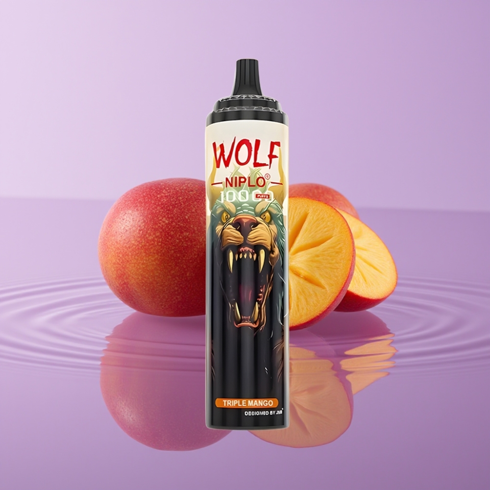 JNR Wolf Niplo 10000 Puffs (مانجو ثلاثي) - 20مل / 650مل أمبير / شحن Type-C