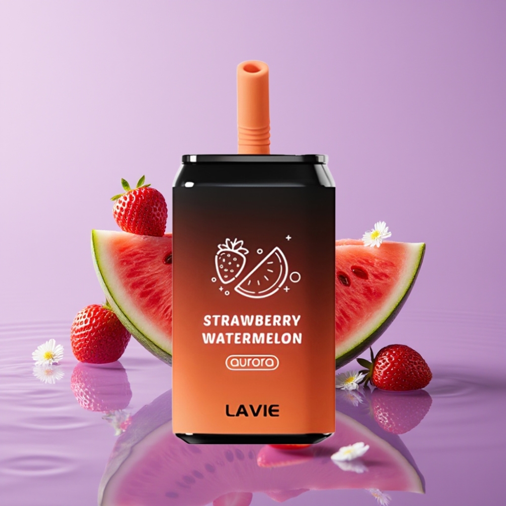 LAVIE Aurora 11000 Puffs - فراولة بطيخ، 22ML، 650mAh، شحن Type C
