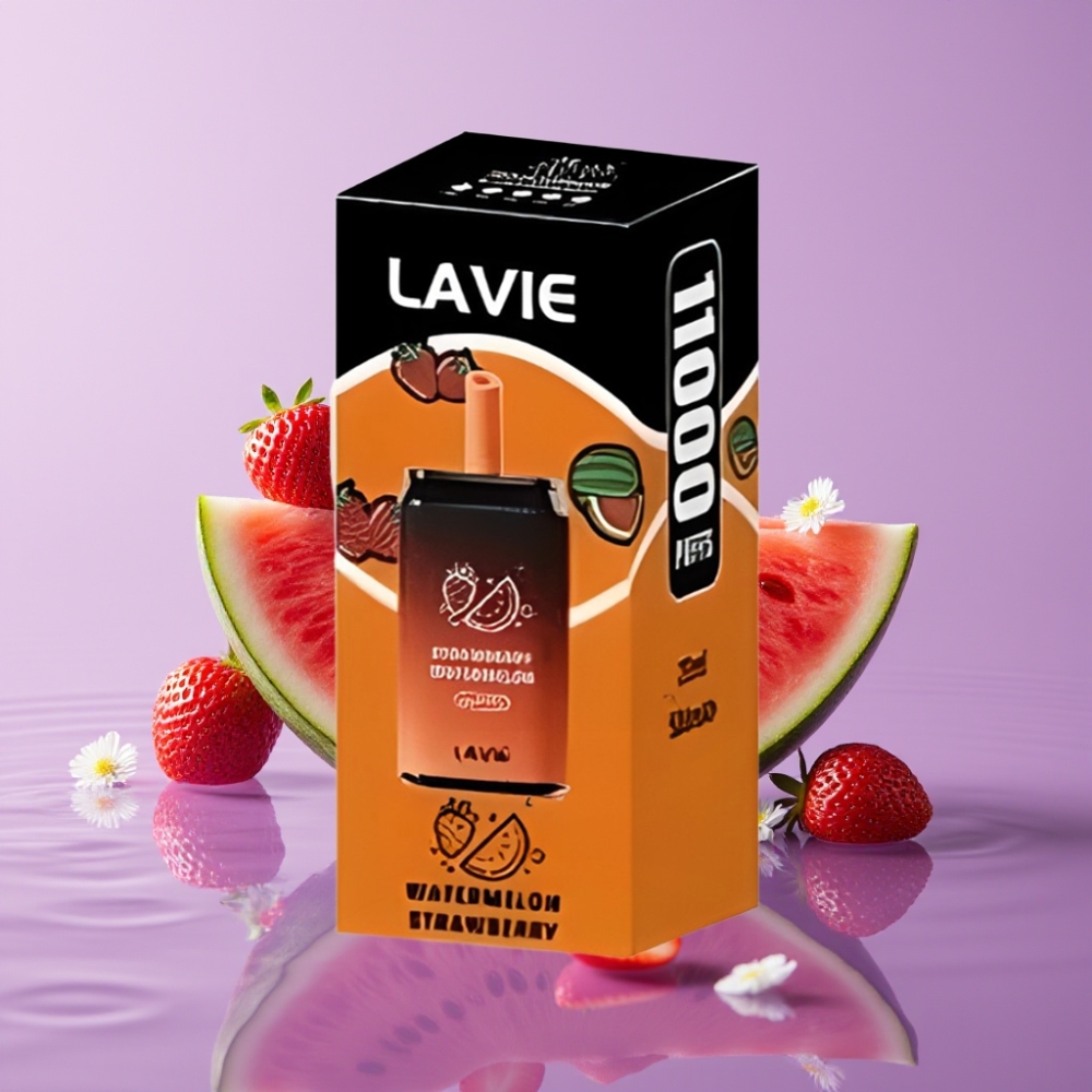 LAVIE Aurora 11000 Puffs - فراولة بطيخ، 22ML، 650mAh، شحن Type C