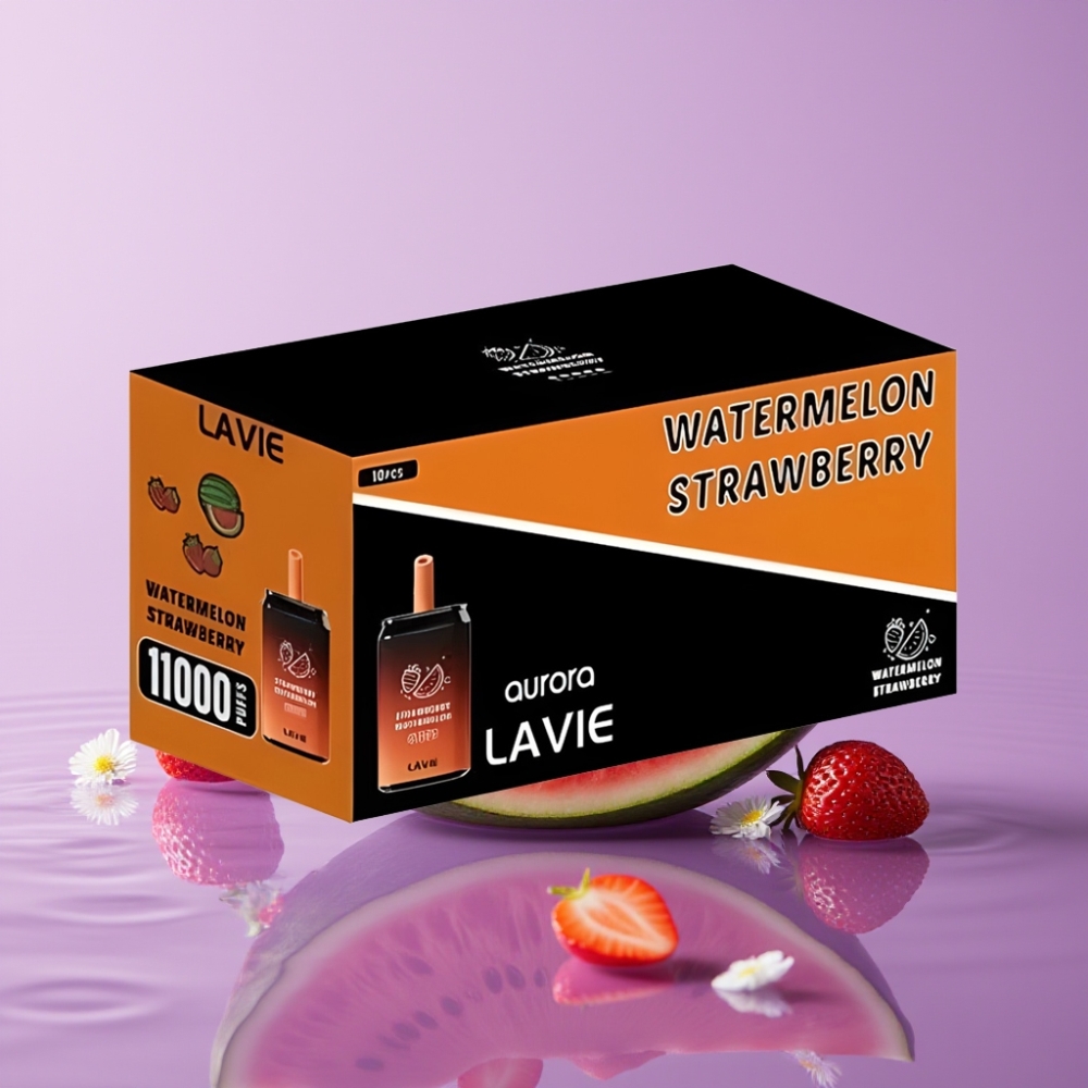 LAVIE Aurora 11000 Puffs - فراولة بطيخ، 22ML، 650mAh، شحن Type C