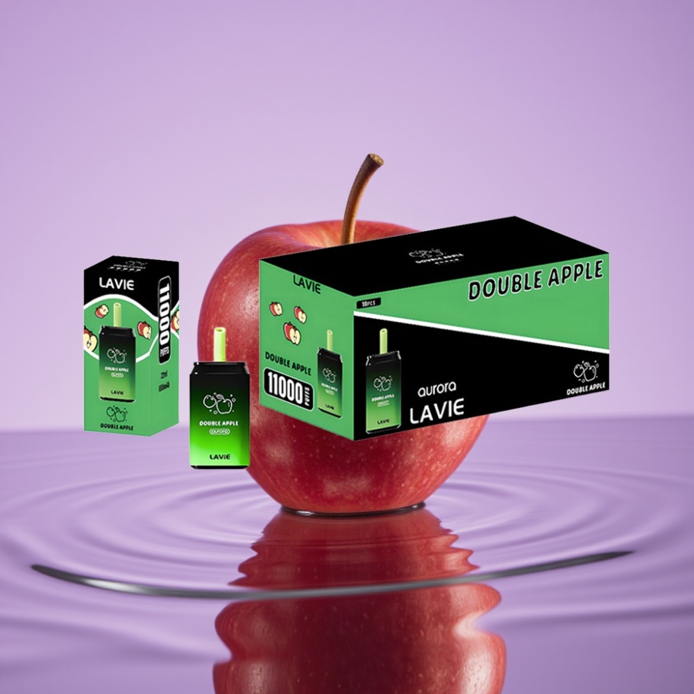 LAVIE Aurora 11000 Puffs تفاحتين – 22مل، 650مللي أمبير، شحن Type C