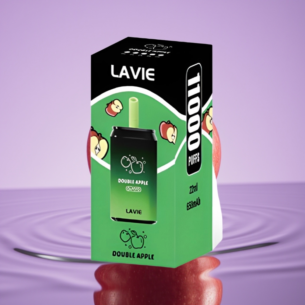 LAVIE Aurora 11000 Puffs تفاحتين – 22مل، 650مللي أمبير، شحن Type C