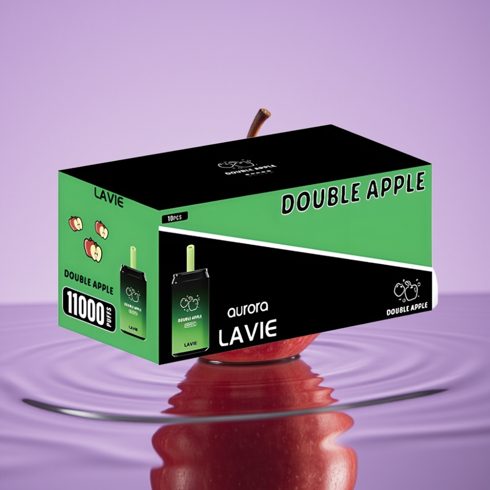 LAVIE Aurora 11000 Puffs تفاحتين – 22مل، 650مللي أمبير، شحن Type C