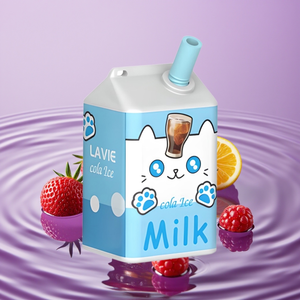 LAVIE Milk 7000 نفخة - 16مل سعة، 600mAh، نيكوتين 0/2/5 - كولا آيس