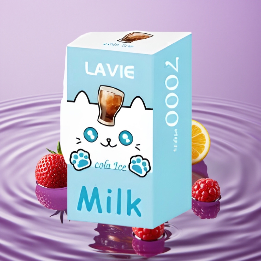 LAVIE Milk 7000 نفخة - 16مل سعة، 600mAh، نيكوتين 0/2/5 - كولا آيس