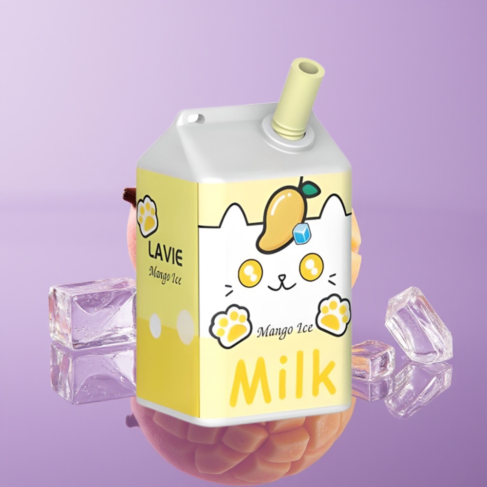LAVIE Milk 7000 نفخة بنكهة مانجو آيس – 16ML، 600mAh، شحن USB-C