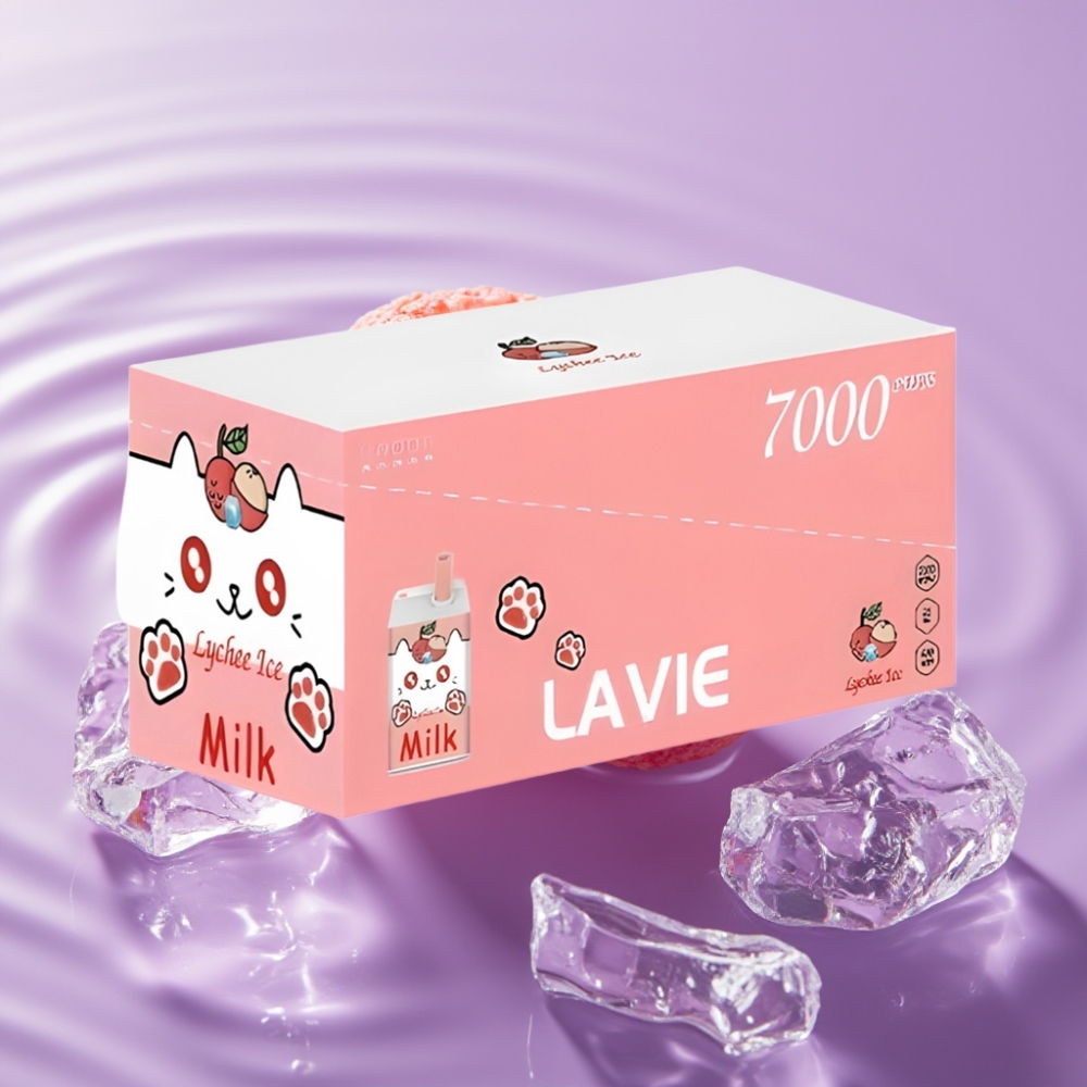LAVIE Milk 7000 نَفخة - ليتشي آيس، 16مل، 600mAh، شحن Type C