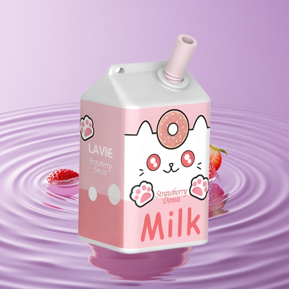 LAVIE Milk 7000 نَفخة / ستروبيري دونات - 16مل، 600مللي أمبير، شحن نوع سي