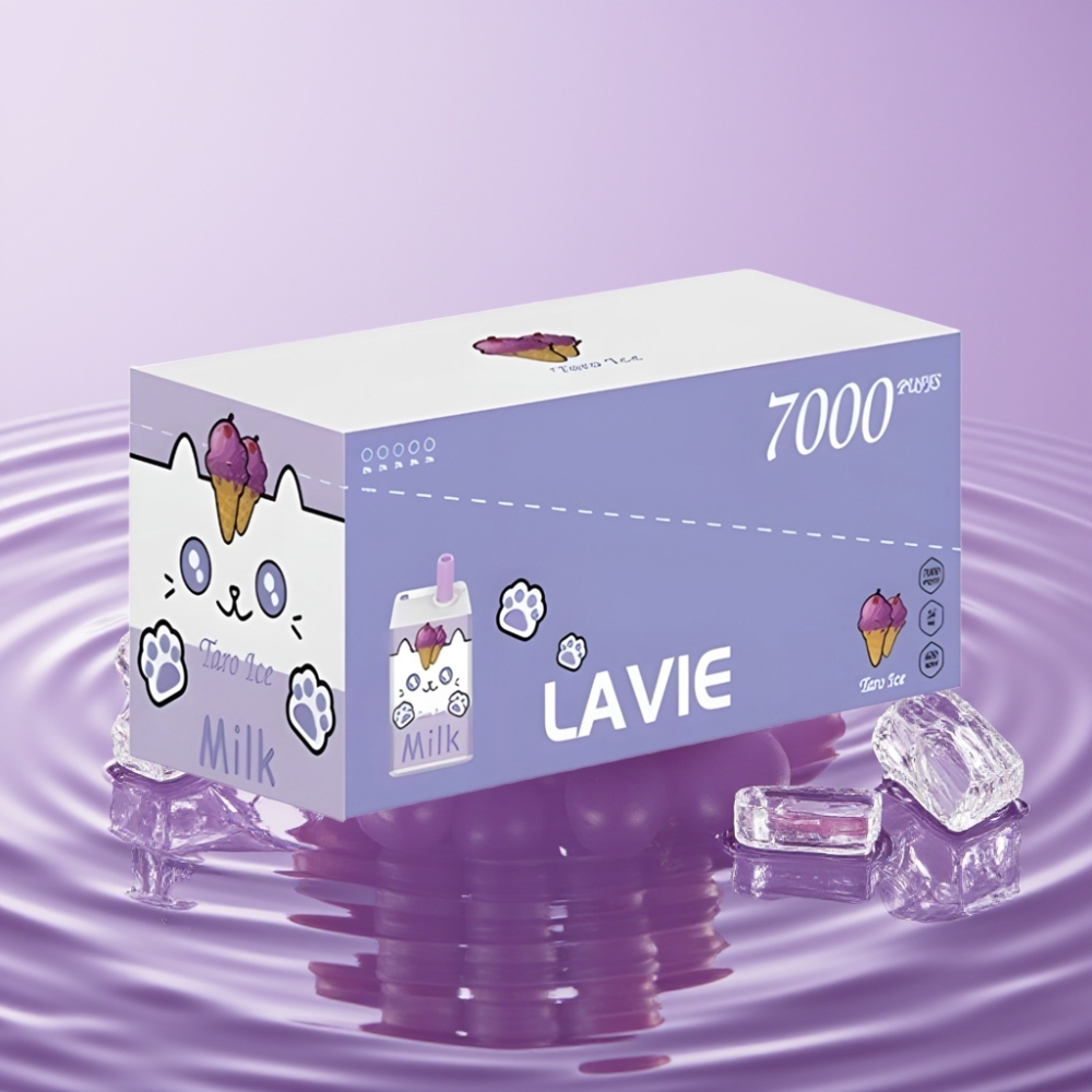 LAVIE Milk 7000 نَفخة بنكهة عنب مثلج – 16مل سعة، 600mAh، شحن نوع C