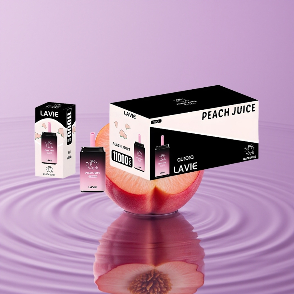 Lavie Aurora 11000 Puffs عصير الخوخ - 22ML، 650mAh، شحن Type C