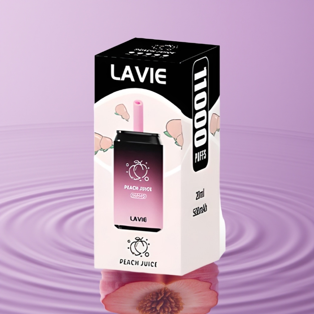 Lavie Aurora 11000 Puffs عصير الخوخ - 22ML، 650mAh، شحن Type C