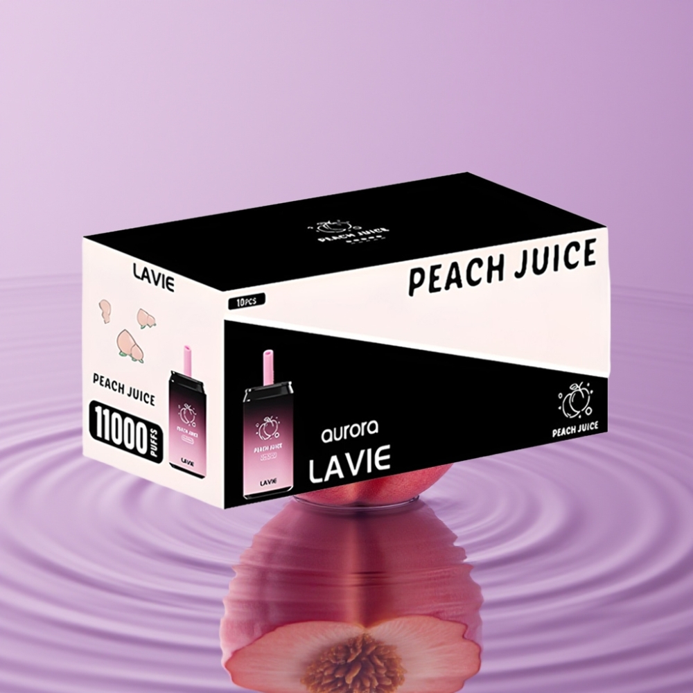 Lavie Aurora 11000 Puffs عصير الخوخ - 22ML، 650mAh، شحن Type C