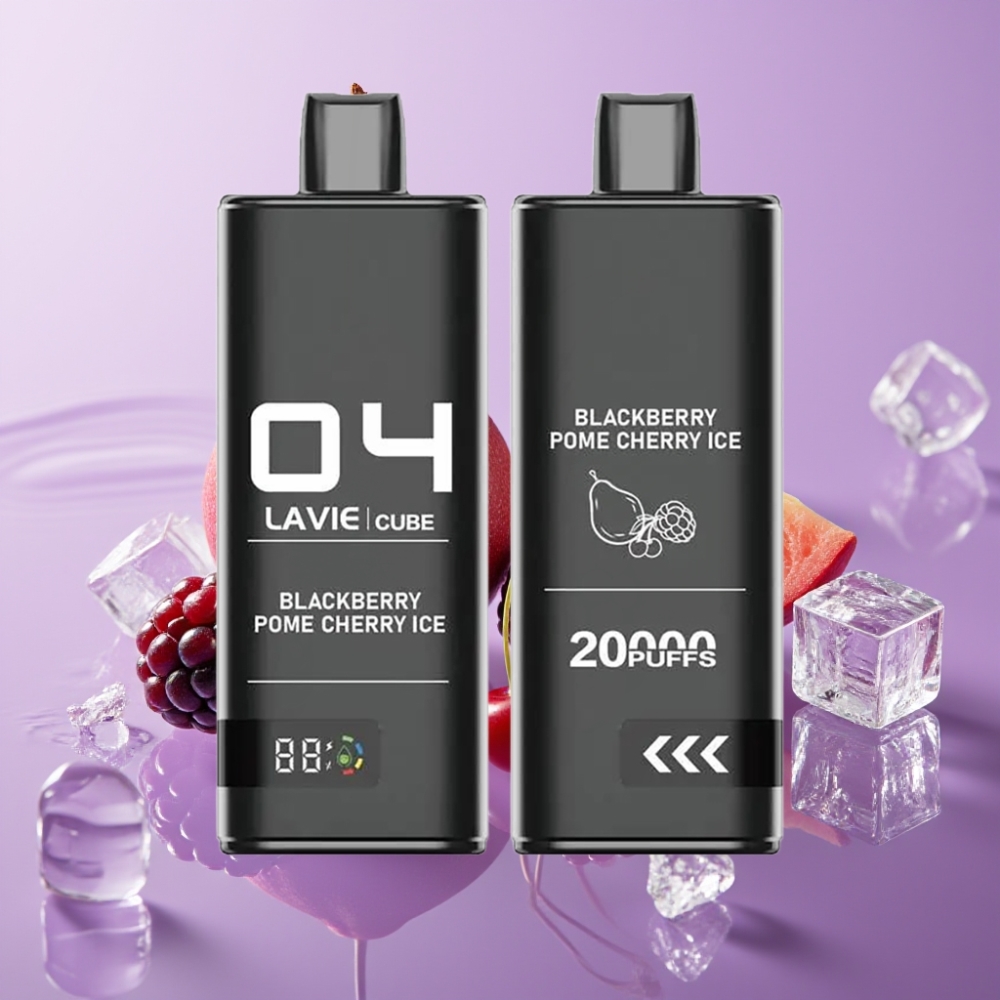 Lavie Cube 20000 نفث - توت أسود ورمان كرز مثلج، 28مل، 5 نيكوتين
