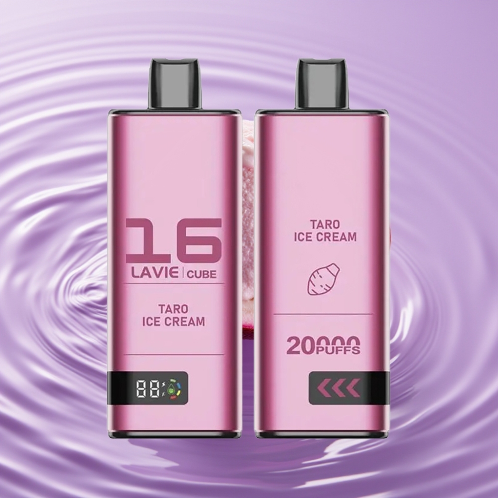 Lavie Cube 20000 نفث سيجارة إلكترونية ذات استعمال واحد تارو آيس كريم 28مل 5 نيكوتين