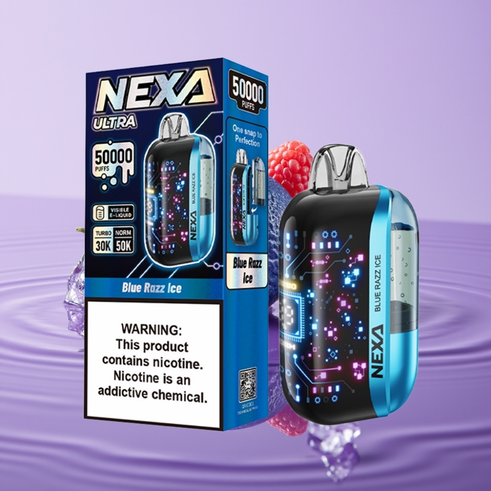 NEXA Ultra 50K Disposable Vape - 20مل، 5 نيكوتين، توت أزرق مثلج