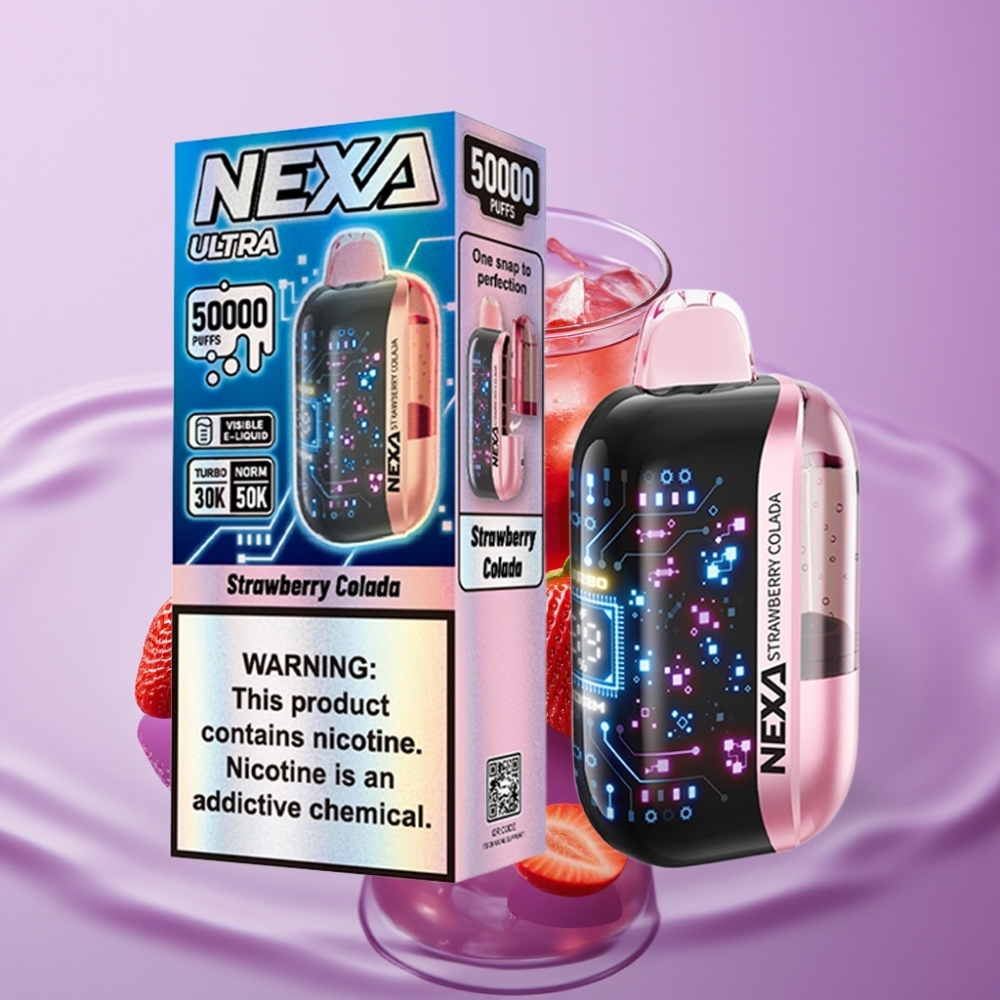 NEXA Ultra 50K Disposable Vape - فراولة كولادا - 20مل، 800 مللي أمبير، 50000 نفخة