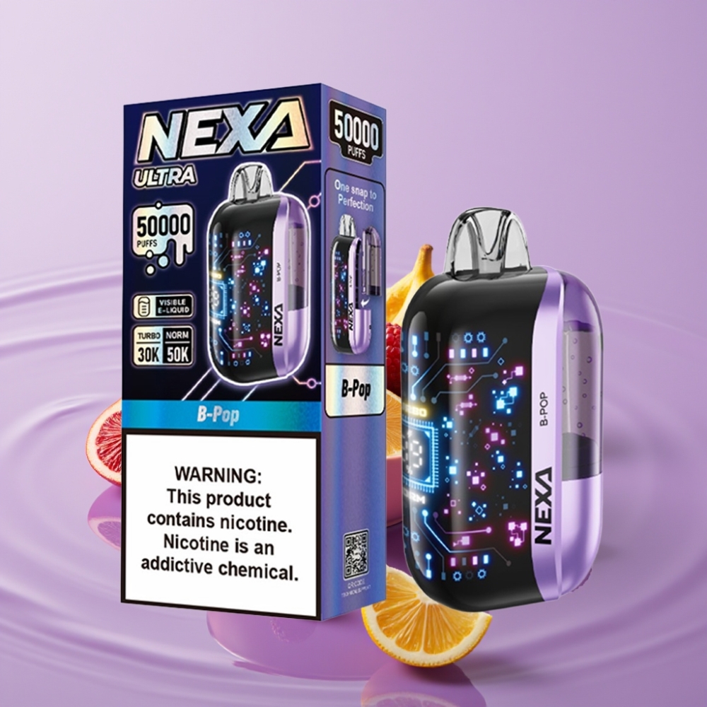 NEXA Ultra 50K Disposable Vape B-Pop - 20مل، 800مللي أمبير، 5 نيكوتين