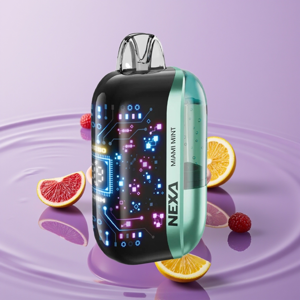 NEXA Ultra 50K Vape Disposable - Miami Mint - 20مل، 800مللي أمبير، شاشة منحنية