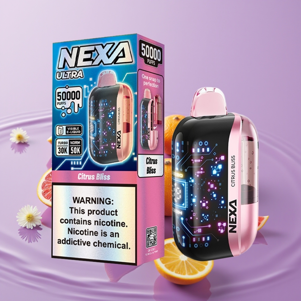NEXA Ultra 50K فايب للاستخدام لمرة واحدة بنكهة سترس بليس - 20مل/800ماه/5 نيكوتين