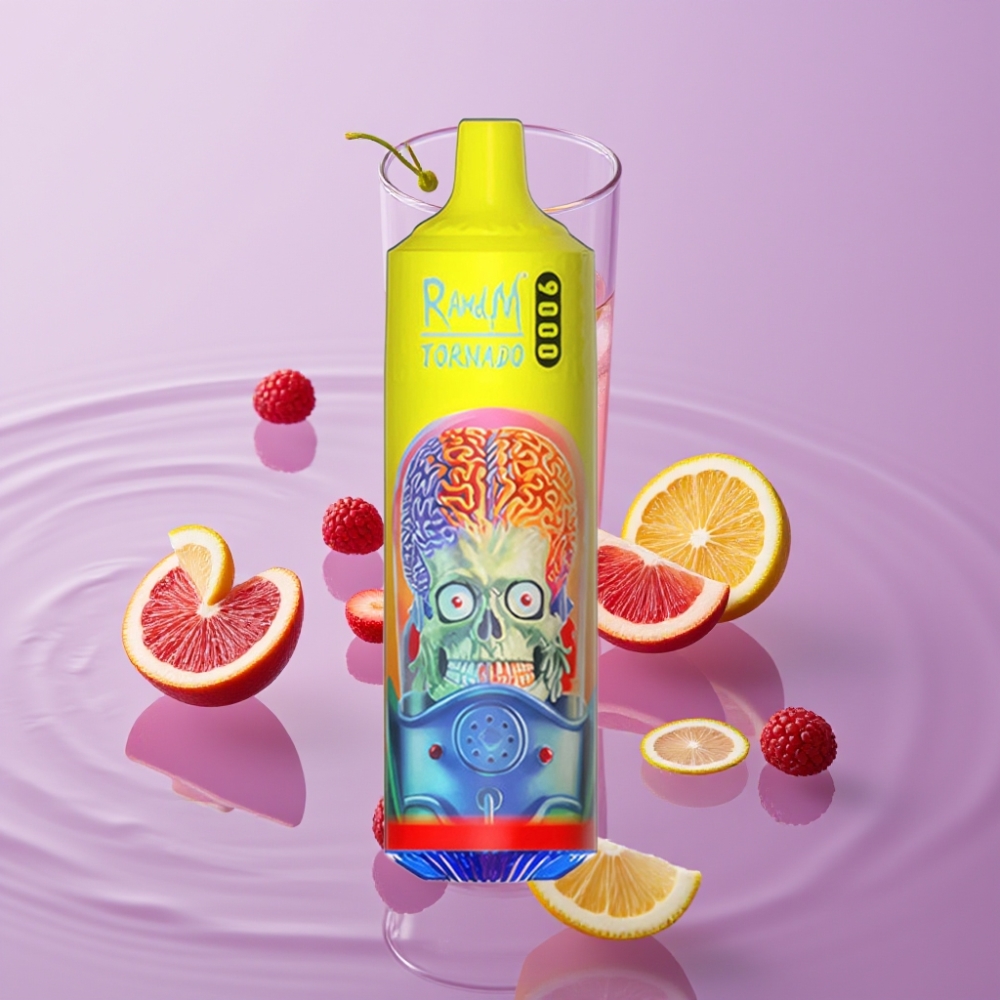 RandM Tornado 9000 Puffs - 18mL، 850mAh، Pink Lemonade (ليمون وردي)