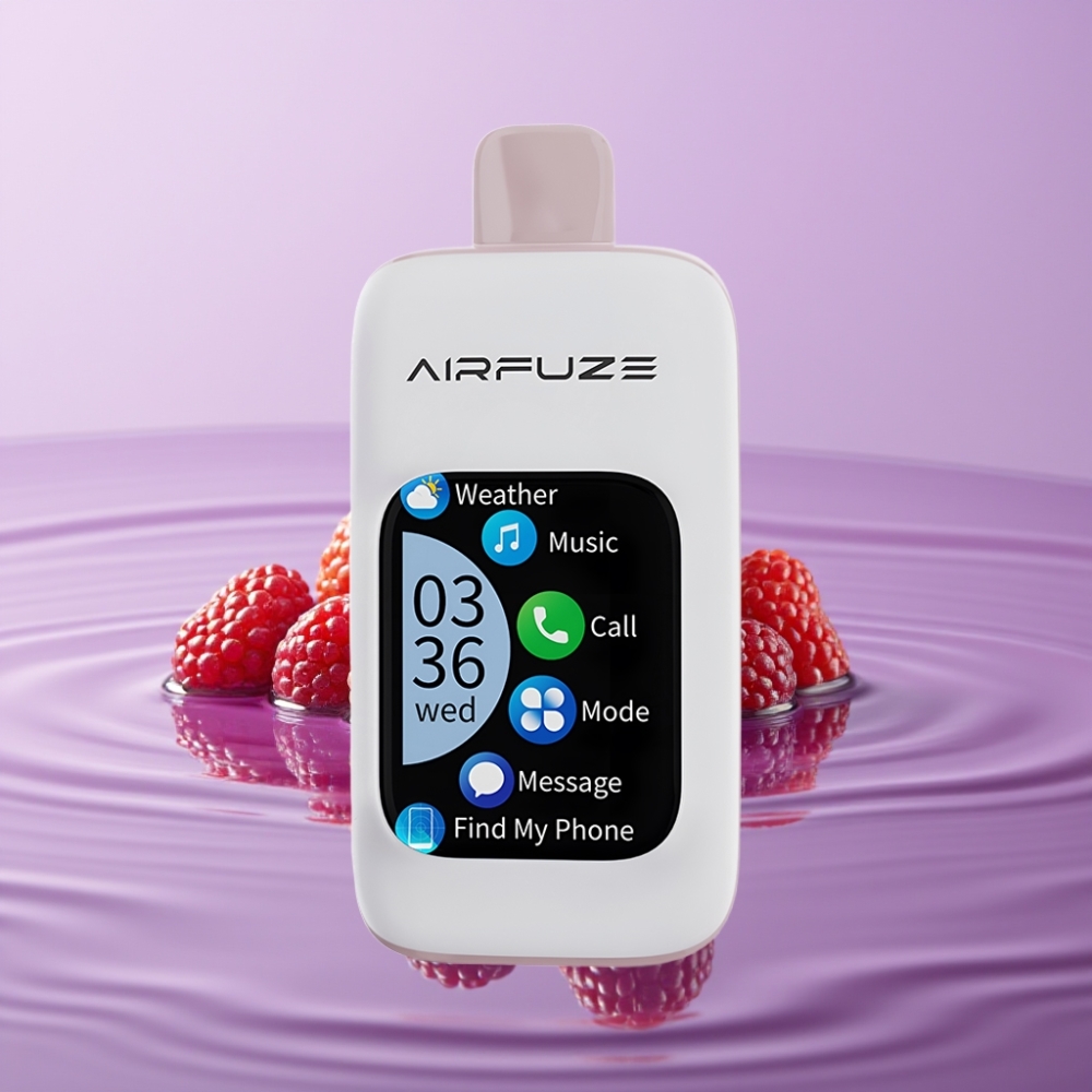 AirFuze Smart 30000 نفث جهاز بود قابل للتخلص مع شاشة لمس 2.01 بوصة ونيكوتين 5% ونكهة توت متفجر