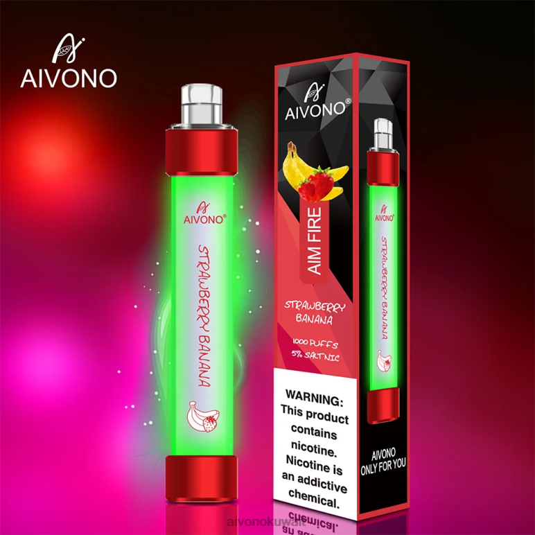 Aivono AIM FIRE 1000 موز فراولة - RF62V332 Aivono Vape Review Reddit