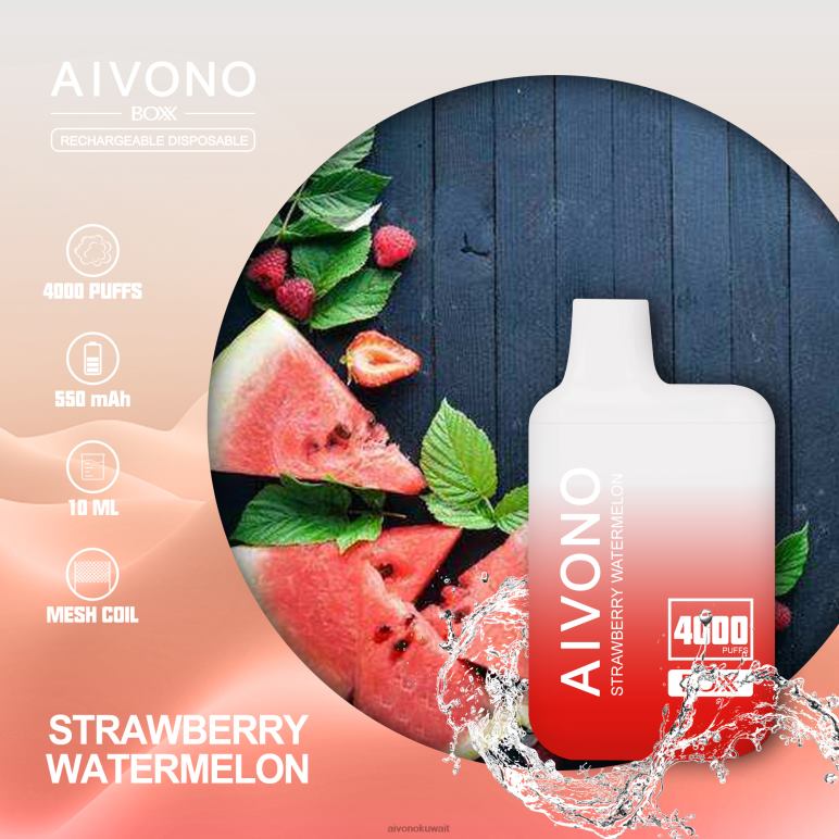 Aivono AIM BOXX 4000 الفراولة والبطيخ - RF62V214 Aivono Vape Review