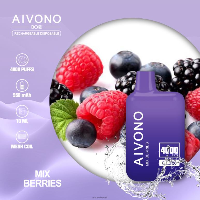 Aivono AIM BOXX 4000 مزيج التوت - RF62V215 Aivono Vape Price