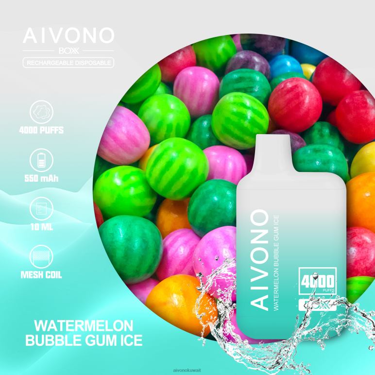 Aivono AIM BOXX 4000 علكة البطيخ الجليدية - RF62V227 Aivono Vape Price