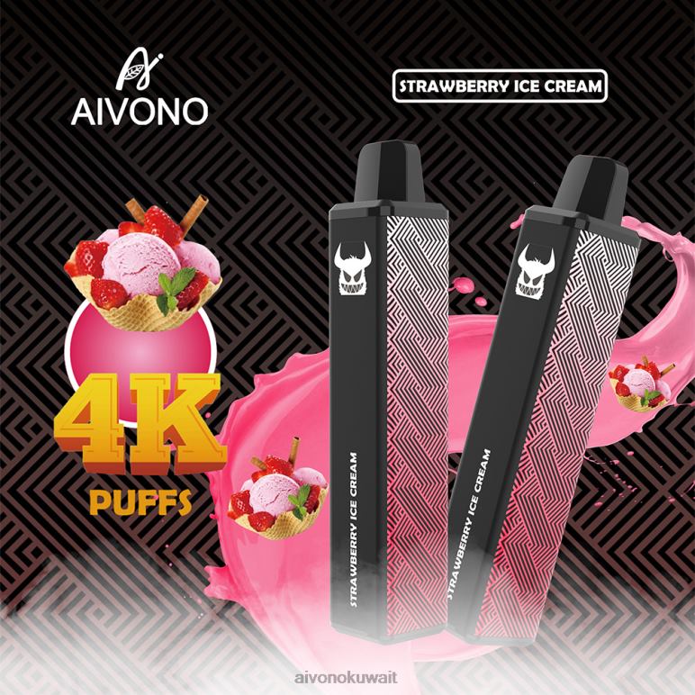 Aivono AIM FREAK 4000 آيس كريم الفراولة - RF62V263 Aivono Vape Price
