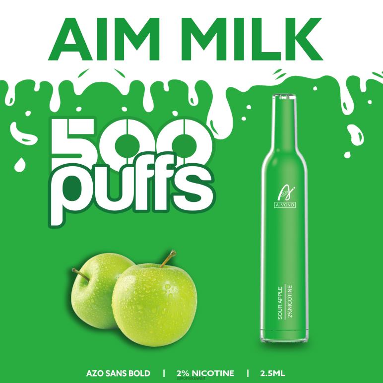 Aivono AIM MILK 500 التفاح الحامض - RF62V267 Aivono Vape Price