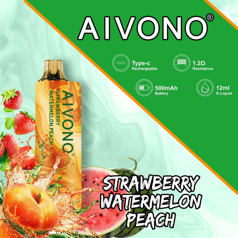 Aivono AIM GUN 7000 الفراولة والبطيخ والخوخ - RF62V108 Aivono Vape Review Reddit