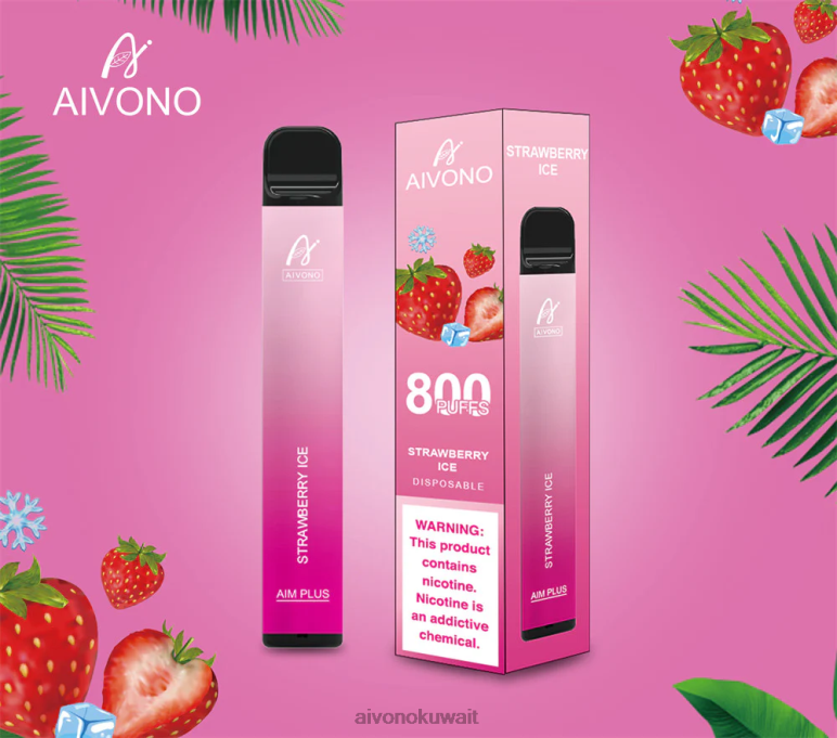 Aivono AIM PLUS 800 جليد الفراولة - RF62V193 Aivono Kuwait