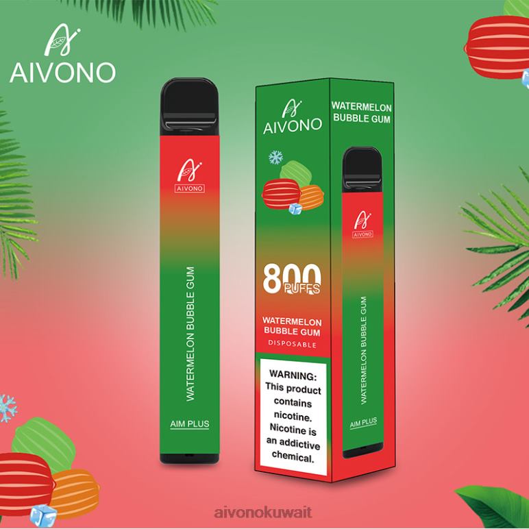 Aivono AIM PLUS 800 علكة البطيخ - RF62V198 Aivono Vape Review