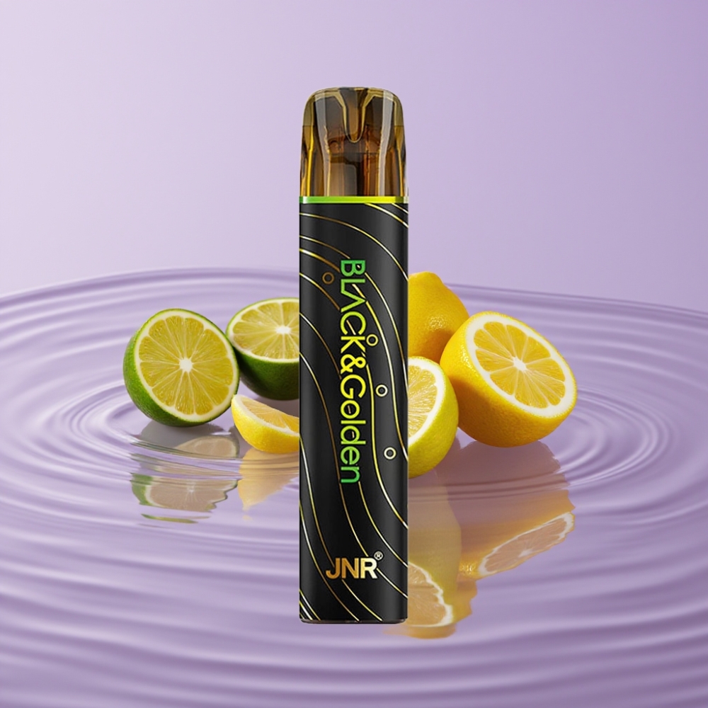 JNR Black&Golden 600+200 نفث سيجارة إلكترونية ليمون & لايم - 800 نفث، 550mAh، 2ml