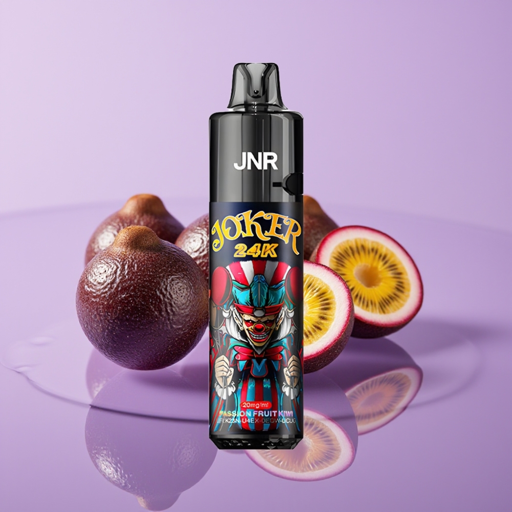 JNR Joker 24000 Puffs Disposable Vape فاكهة العاطفة والكيوي - 2+10مل، 800 مللي أمبير، شحن Type-C