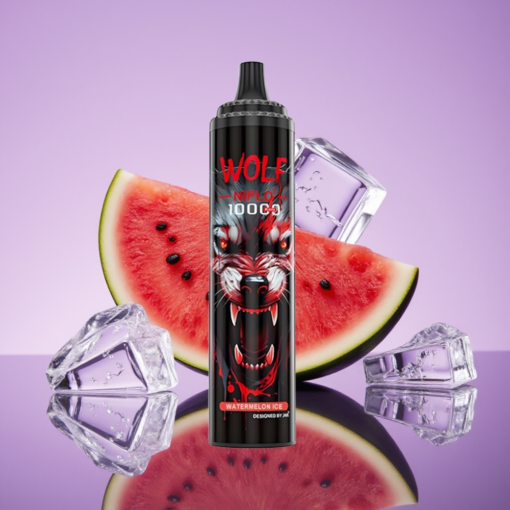 JNR Wolf Niplo 10000 Puffs - بطيخ مثلج، 20مل، 5%، شحن Type-C