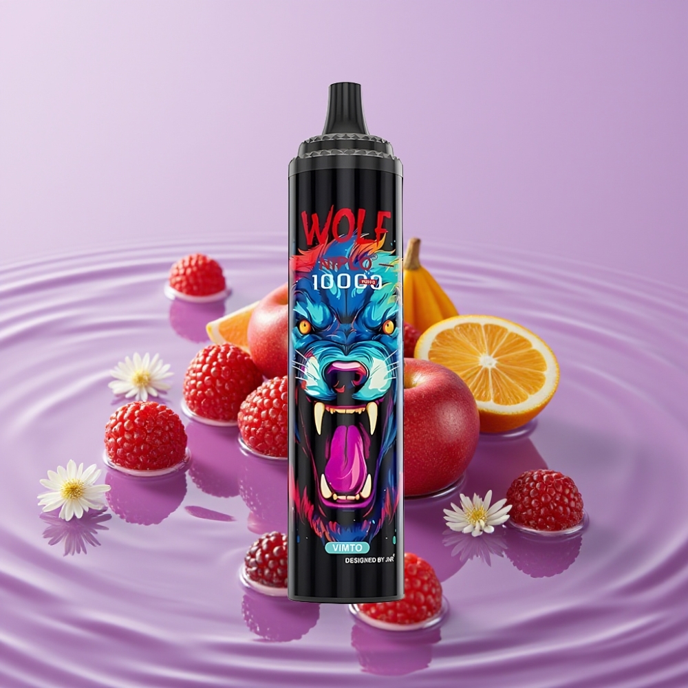 JNR Wolf Niplo 10000 Puffs فيمتو - 20مل، 5%، شحن Type-C